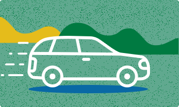 auto su sfondo verde